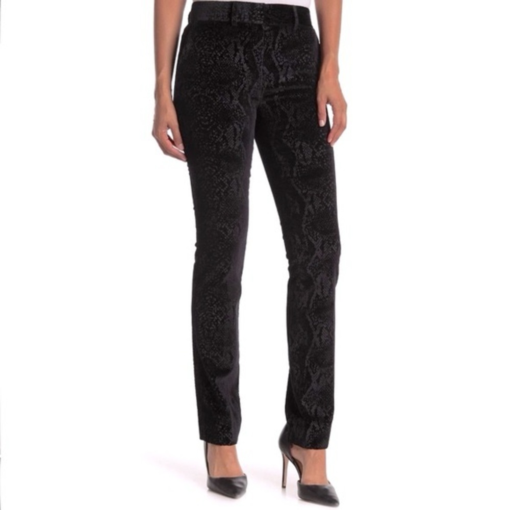 Frame Denim Black Velvet Burnout Trousers